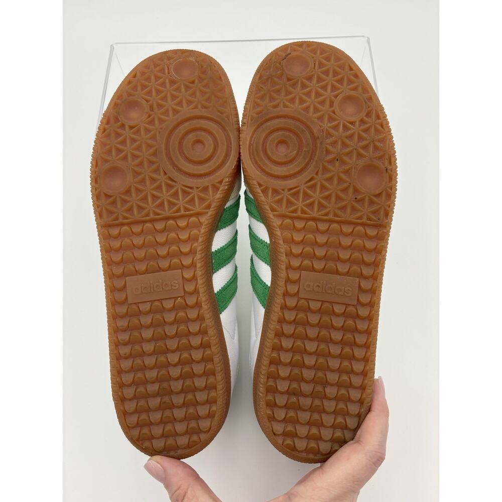 Adidas x Sporty & Rich Collab Sambas Sneakers White Green Leather Womens Size 8 - Picture 13 of 16